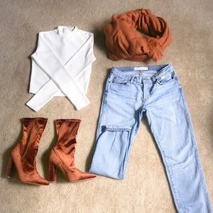 Forever 21- White Long Sleeve Top